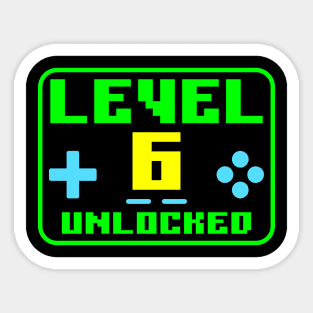 Level 6 Unlocked Sticker